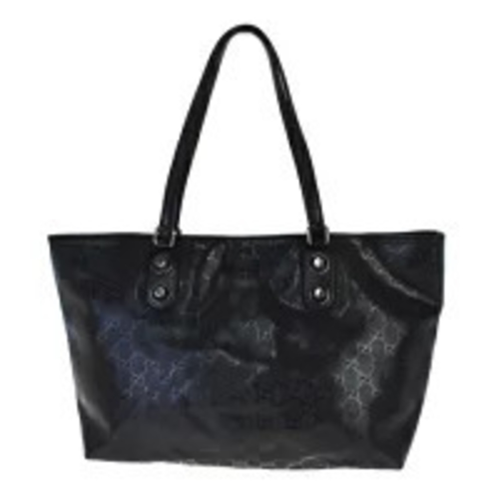 Gucci Imprime Shoulder Bag Tote GG Black Leather